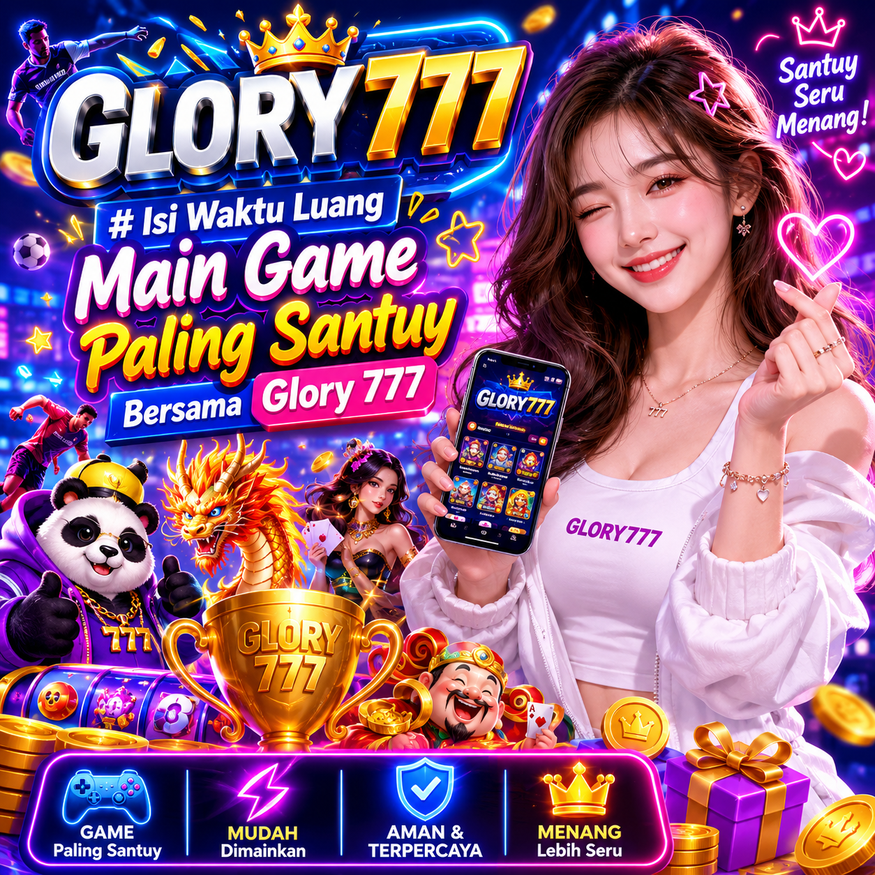 GLORY777: Situs Favorit Main Live Games Paling Santuy & Bikin Happy